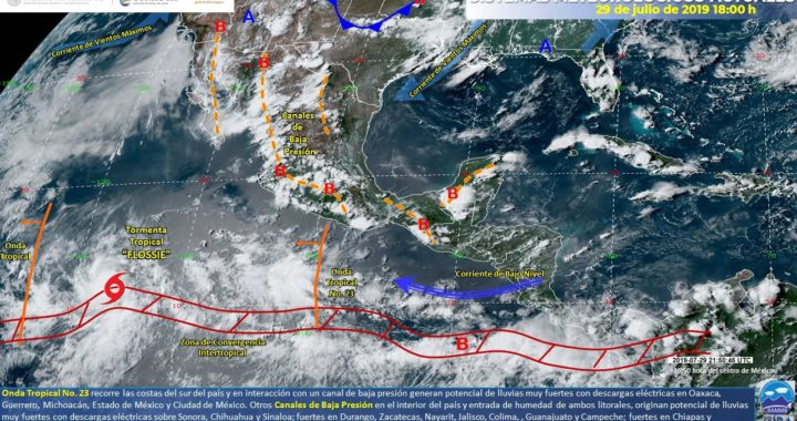 ALERTA PROTECCIÓN CIVIL ESTATAL SOBRE LLUVIAS MODERADAS A FUERTES PARA LOS PRÓXIMOS DÍAS EN TODO GUERRERO