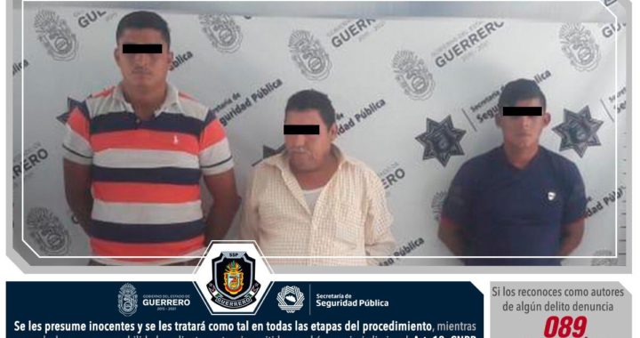 Detienen a tres y aseguran un arsenal en Coyuca de Catalán