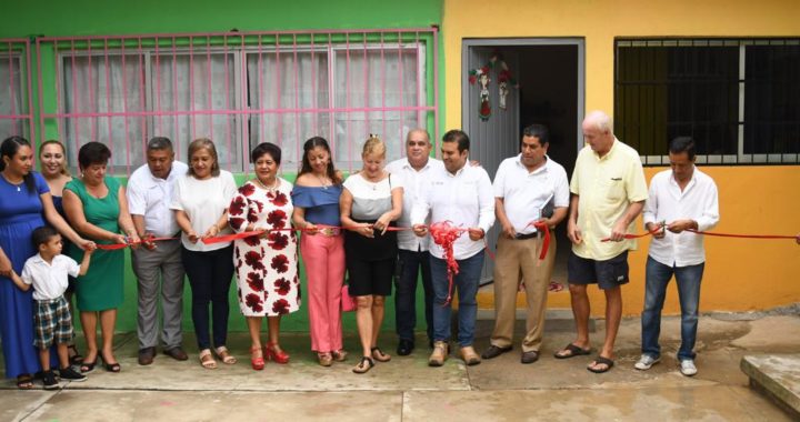 Alcalde Jorge Sánchez Allec inaugura 3 aulas y un comedor en planteles de preescolar