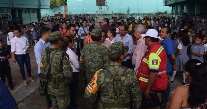 REALIZAN MACRO SIMULACRO EN PETATLÁN ORGANIZADO POR LAS AUTORIDADES MUNICIPALES DE PROTECCIÓN CIVIL.