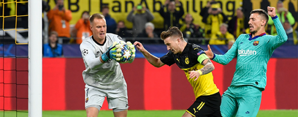 Ter Stegen salva al Barça en Dortmund