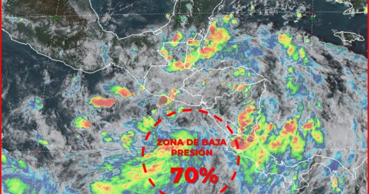 AVISO PREVENTIVO POR ZONA DE BAJA PRESIÓN CON ALTO POTENCIAL CICLÓNICO EN EL OCÉANO PACÍFICO