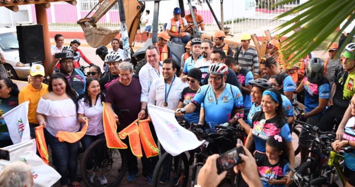 Presidente Jorge Sánchez Allec da el banderazo de inicio a segunda etapa de la Ciclovía