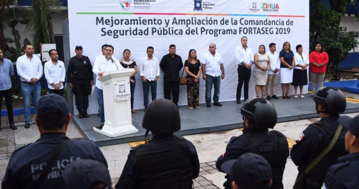 Presidente Jorge Sánchez Allec da inicio a remodelación en sede de Seguridad Pública