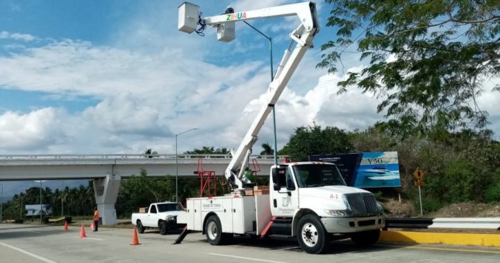 Gobierno municipal amplía cobertura de alumbrado público en Zihuatanejo