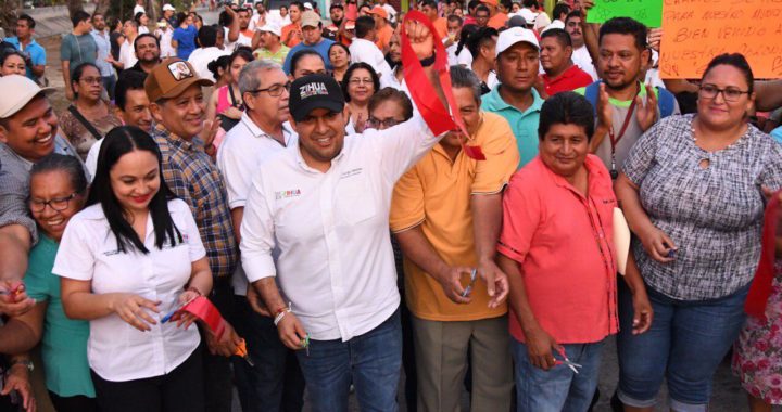 Presidente Jorge Sánchez Allec cumple con la pavimentación de otras tres calles