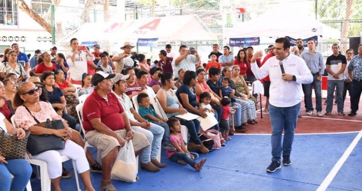 Presidente Jorge Sánchez Allec entrega otra cancha deportiva dignificada