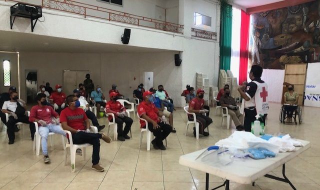 IMPARTE CRUZ ROJA  MEXICANA CURSO, ANTE LA CONTINGENCIA  COVID-19 A PROTECCIÓN CIVIL DE PETATLÁN.