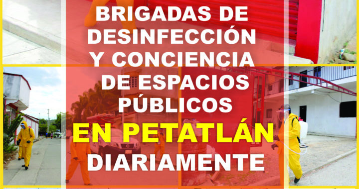 Brigadas de desinfección no paran en Petatlan