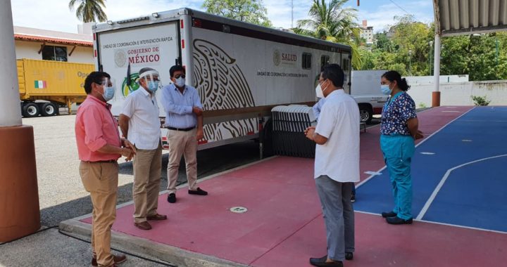 CONSTATAN FUNCIONAMIENTO DE LA UNIDAD MÓVIL COVID-19, INSTALADA EN EL HOSPITAL DE ZIHUATANEJO