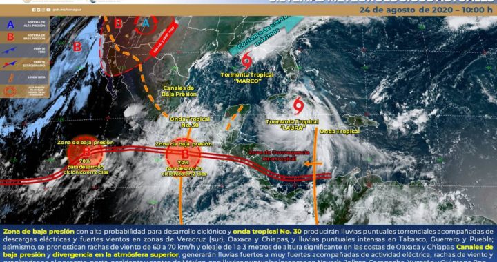 DE CICLÓN TROPICAL FRENTE A LAS COSTAS DE GUERRERO Y OAXACA