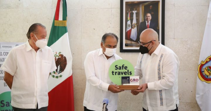 RECIBE GUERRERO DEL CONSEJO MUNDIAL DE VIAJES Y TURISMO EL SELLO DE CALIDAD Y CONFIANZA SANITARIA   «SAFE TRAVELS»