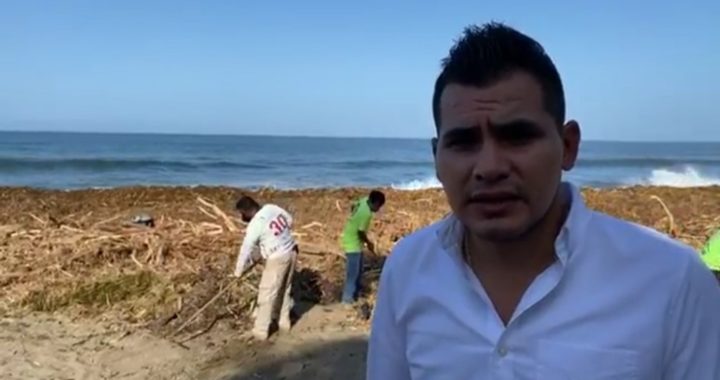 Pide alcalde de Tecpan la cooperación de todos para limpiar las playas de Bahías de Papanoa 