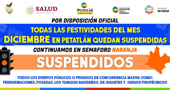 Suspensión en festividades decembrinas en Petatlán