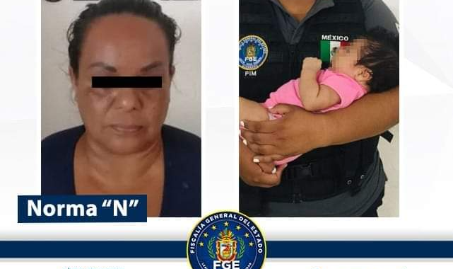 Fiscalía de Guerrero captura en flagrancia a Norma «N» por delito de sustracción de menores de recién nacida, en Acapulco