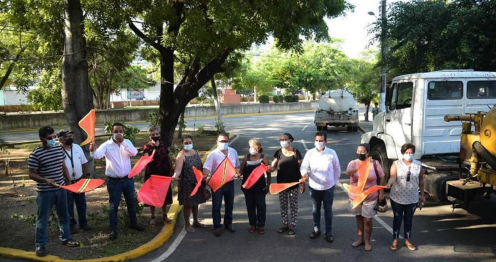 Presidente Jorge Sánchez arranca obra de pavimentación en la zona Centro