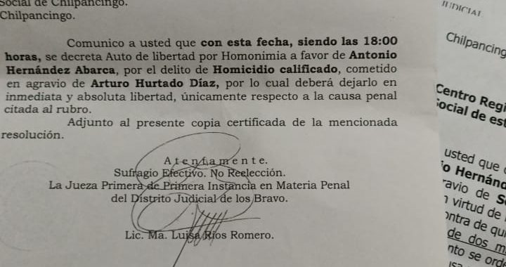 CON UN “USTED DISCULPE” FISCALIA DE GUERRERO LIBERA A EX TRABAJADOR DE LA CFE DE ZIHUATANEJO CONFUNDIDO POR HOMICIDA