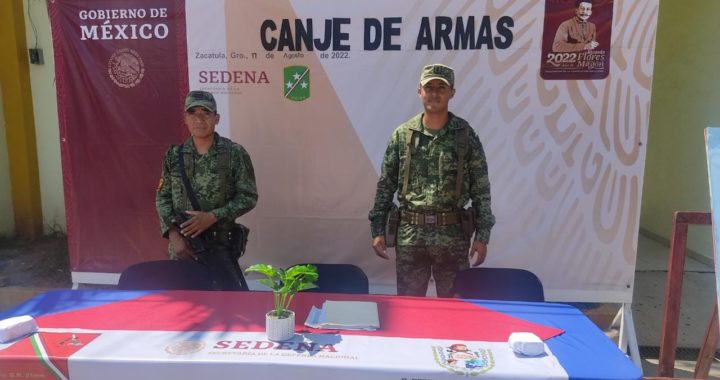 Concluyó canje de armas en La Unión