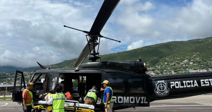 Se trasladó vía aérea a Hospital del Quemado bebé de dos meses para atención médica especializada: SSG