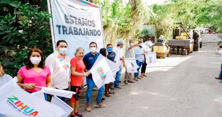 Presidente Jorge Sánchez Allec arranca pavimentación de más de 500 metros de circuito vial