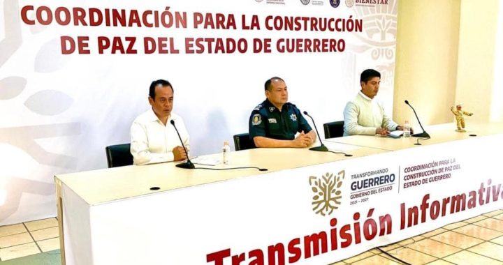 *cinco desaparecidos, 18 personas detenidas por diversos delitos y 20 vehículos asegurados, informan autoridades de seguridad y procuración de justicia, al rendir informe de seguridad por puente vacacional en Guerrero