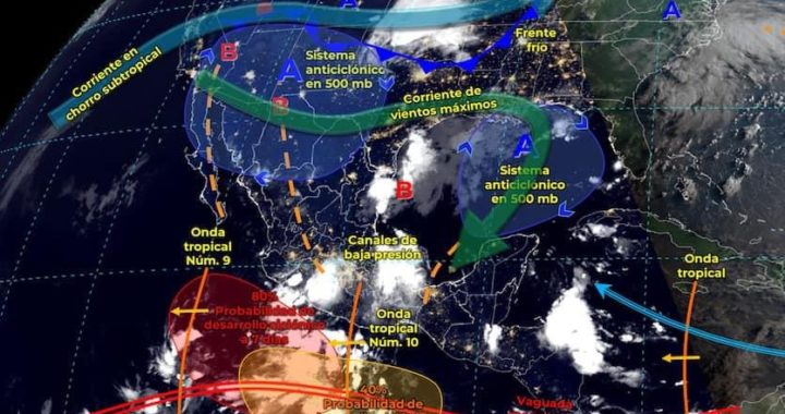 Advierten de lluvias por ondas tropicales 9 y 10 en Lázaro Cárdenas