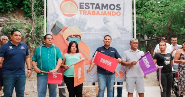 Alcalde Jorge Sánchez Allec encabeza arranque de construcción de calle en colonia 12 d Octubre