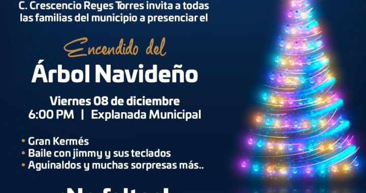 Gobierno Municipal invita a encendido de Árbol Navideño en La Unión